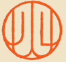 Ex libris for James L. Weil, Publisher; gracefully stylized initials enclosed within a circle